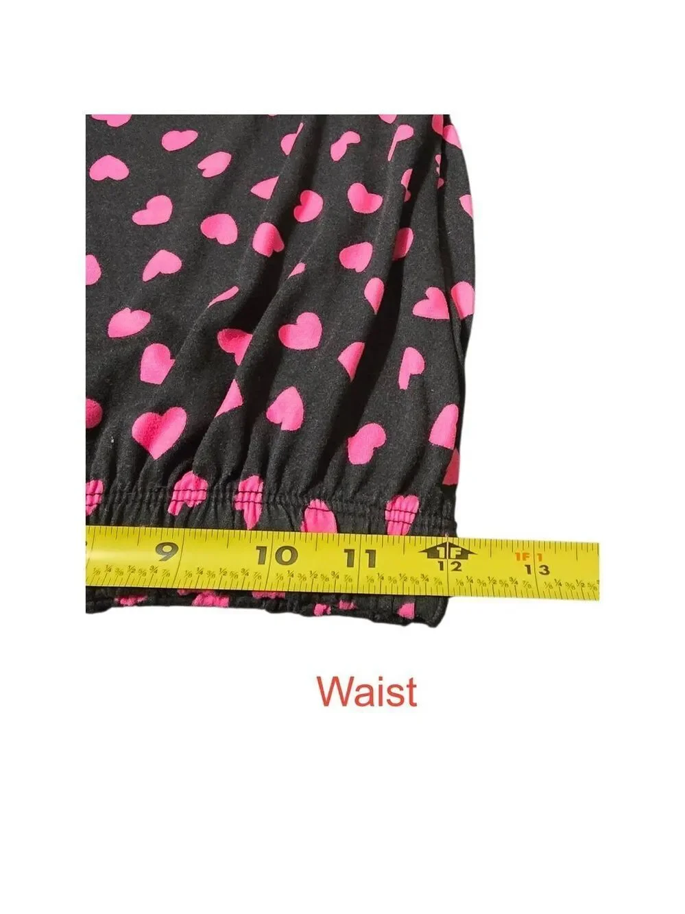 Kate Spade Pink Hearts Long Sleeve Notch Collar Long Pajama Set Sz S